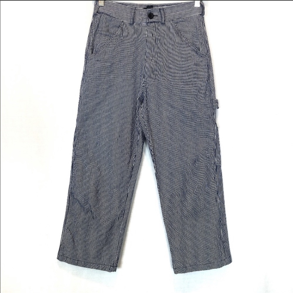 NOOWORKS hi waist pinstripe carpenter pant